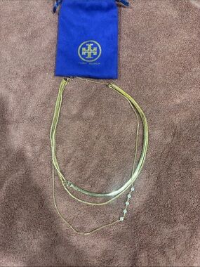 Tory Burch Gold-Tone Layered Necklace with Pearl Accents (New but missing tags)